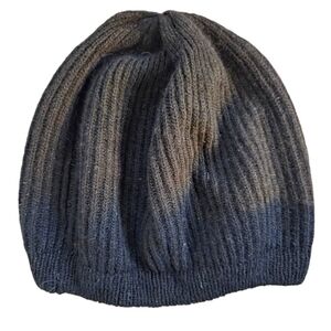 Morgan Taylor-Black Ribbed Knit Beanie